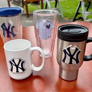 Lot of 4 - Variety of Official VINTAGE NEW YORK YANKIEES Cups.